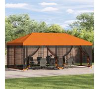 vidaXL Gazebo con pareti laterali 6 x 3 m Arancione