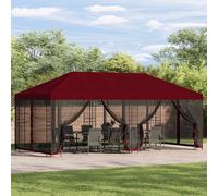 vidaXL Gazebo con pareti laterali 6 x 3 m Borgogna