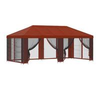 vidaXL Gazebo con pareti laterali 6 x 3 m Terracotta, Set per gazebo da esterno, moderno e pratico, con pareti in rete, stile industriale, kit per riparo