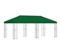 vidaXL Gazebo con pareti laterali 6 x 3 m Verde Poliestere e Acciaio, Giardino e terrazza, copertura eventi all'aperto, gazebo relax, raduni coperti, patio accogliente