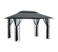 vidaXL Gazebo con Pareti Laterali Antracite 400x300x270 cm Acciaio