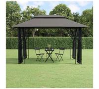 vidaXL Gazebo con Pareti Laterali Antracite 400x300x270 cm Acciaio
