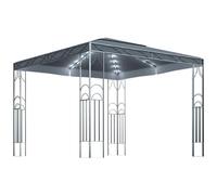 Gazebo con stringa di luci led 300x300 cm antracite