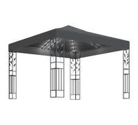 AX Gazebo 3x3x2.5m 43 LED Energia Solare Tetto Giardino Patio Barbecue + 3070296