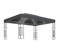 vidaXL Gazebo con Stringa di Luci LED 3x4 m in Tessuto Antracite