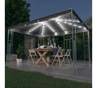 vidaXL Gazebo con Stringa di Luci LED 400x300 cm Antracite