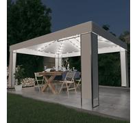vidaXL Gazebo con Stringa di Luci LED Bianco 3x4 m