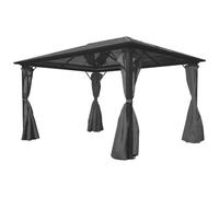 Gazebo con tenda antracite in alluminio 400x300 cm