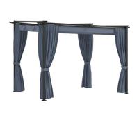 vidaXL Gazebo con Tende 3x3 m Antracite in Acciaio