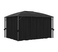 Gazebo con tende 400x300x265 cm antracite