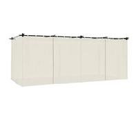 vidaXL Gazebo con Tende Crema 6x3 m in Acciaio, gazebo da esterno, padiglione, pergola, gazebo da patio, padiglione da giardino, gazebo a tettoia