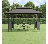 vidaXL Gazebo con Tetto Antracite 400x300x270 cm Acciaio