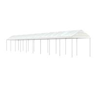 vidaXL Gazebo con Tetto Bianco 20,07x2,28x2,69 m in Polietilene