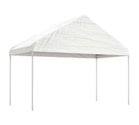 vidaXL Gazebo con Tetto Bianco 4,08x2,23x3,22 m in Polietilene