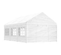 vidaXL Gazebo con Tetto Bianco 6,69x4,08x3,22 m in Polietilene
