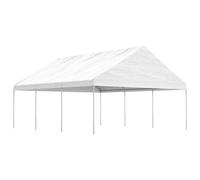 vidaXL Gazebo con Tetto Bianco 6,69x5,88x3,75 m in Polietilene
