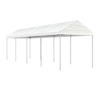 vidaXL Gazebo con Tetto Bianco 8,92x2,28x2,69 m in Polietilene