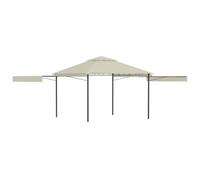 vidaXL Gazebo con Tetto Doppio Estendibile 3x3x2,75 m Crema 180 g/m²