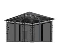 vidaXL Gazebo con Zanzariera e Luci LED 3x3x2,73 m Antracite