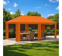 vidaXL Gazebo da giardino 6 x 3 m Arancione Poliestere e Acciaio