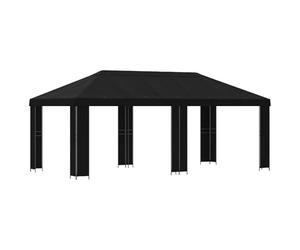 vidaXL Gazebo da giardino 6 x 3 m nero poliestere e acciaio 190, giardino e terrazza, stile industriale, design moderno, atmosfera accogliente, spazio urbano, soluzioni sostenibili, layout creativi