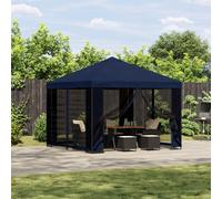 vidaXL Gazebo da giardino con pareti laterali 3 x 3 m Blu