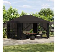 vidaXL Gazebo da giardino con pareti laterali 4 × 3 m Antracite
