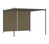 VIDAXL - Gazebo da Giardino con Tetto Retrattile 3x3 m Talpa 180 g / m