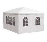 vidaXL Gazebo da Giardino/Gazebo da Giardino/Tenda da ricevimento Gazebo Bianco 3 x 4 m