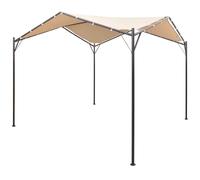 vidaXL Gazebo Padiglione Tenda Tettoia 4x4 m in Acciaio Beige
