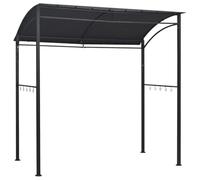vidaXL Gazebo per Barbecue 215x150x220 cm Antracite in Acciaio