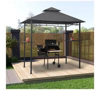 vidaXL Gazebo per Barbecue 240x150x255 cm Antracite in Acciaio