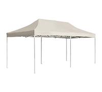 vidaXL Gazebo Pieghevole Classico Elegante Impermeabile Tenda Party Eventi Tendone da Giardino in Lega Alluminio Tessuto Oxfort PVC 6x3 m Crema