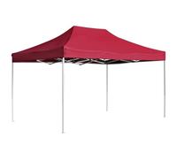 vidaXL Gazebo Professionale Pieghevole Alluminio 4,5x3 m Rosso Vino