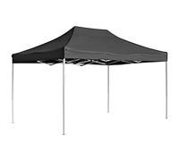vidaXL Gazebo Pieghevole Classico Elegante Impermeabile Tenda Party Eventi Tendone da Giardino in Lega Alluminio Tessuto Oxfort PVC 4,5x3 m Antracite
