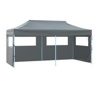 VIDAXL - Gazebo Pieghevole Con 4 Pareti 3x6m Acciaio Antracite