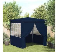 vidaXL Gazebo Professionale con Pareti Tenda per Feste Tendone Copertura Telo di Protezione Padiglione per Eventi 2,5x2,5 m Blu 90 g/m²