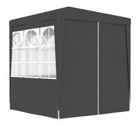 vidaXL Gazebo Professionale con Pareti 2x2 m Antracite 90 g/m²