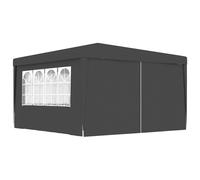 vidaXL Gazebo Professionale con Pareti 4x4 m Antracite 90 g/m²