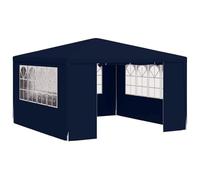 vidaXL Gazebo Professionale con Pareti 4x4 m Blu 90 g/m²