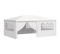 vidaXL Gazebo Professionale con Pareti Tenda da Esterni Tendone per Feste Padiglione per Eventi Accessori per Giardino Telone 4x6 m Bianco 90 g/m²