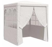 vidaXL Gazebo Professionale con Pareti Tenda per Feste Tendone Copertura Telo di Protezione Padiglione per Eventi 2x2 m Bianco 90 g/m²