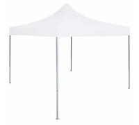 Gazebo Professionale Pieghevole 3x3m Acciaio Bianco