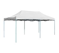 vidaXL Gazebo Professionale Pieghevole 3x6 m Acciaio Bianco