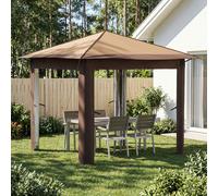 vidaXL Gazebo senza Parete 2,6 x 2,6 m Beige e Marrone