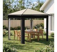 vidaXL Gazebo senza Parete 2,6 x 2,6 m Crema e Antracite