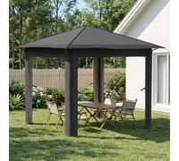 vidaXL Gazebo senza parete laterale, 2,6 x 2,6 m, grigio chiaro e antracite, moderno, resistente alle intemperie, copertura per eventi portatile, tenda facile da installare, soluzione di ombreggiatura