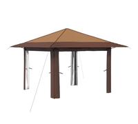 vidaXL Gazebo senza Parete 3,3 x 3,3 m Beige e Marrone