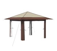 vidaXL Gazebo senza Parete 3.3 x 3.3 m Crema e Marrone