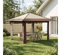 vidaXL Gazebo senza Parete Crema e Marrone
